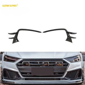 Separador de parachoques delantero de fibra de carbono de alto brillo, aletas Canards para Audi <span class=keywords><strong>A7</strong></span> Sline S7 <span class=keywords><strong>2019</strong></span> Up - Product Image 1