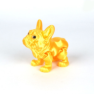 Adorables figurines imprimées en 3D : Bouledogue français articulé, jouet de bureau, animal de compagnie mignon, anti-stress, ornement, animaux, dinosaures – Produit très vendu - Product Image 3
