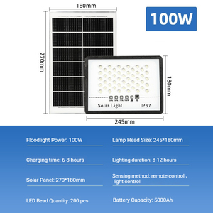 Projecteur solaire LED étanche IP67 à télécommande pour une résistance aux chocs et une durabilité à long terme par conditions météorologiques difficiles - Product Image 3