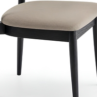Chaise de salle à manger en bois rembourrée moderne, chaise d'appoint minimaliste pour restaurant, hôtel