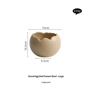 Eggshell <b>Ceramic</b> Bowl Pastoral Microwave Safe Home Use <b>Egg</b> Custard Steaming Bowl Creative Hotel Specialty Tableware Novelty - Product Image 6