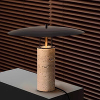 Lampu Meja Minimalis Gaya Nordik Lampu Hangat Kap Lampu Besi LED Hemat Energi Dapat Diredupkan Pencahayaan Ruang Tamu Kamar Tidur Samping Tempat Tidur