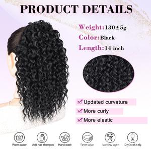 <span class=keywords><strong>ผม</strong></span>ต่อของฉันยาวสั้นแบบผูกเชือกดีไซน์เป็นธรรมชาติเส้นใยทนความร้อนผมหางม้าสังเคราะห์หยิกหยักศก - Product Image 3