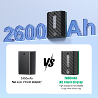 2 Paket Baterai Kamera 2600mAh untuk Sony A7iii A7iv A7C FX3 A6600 dengan Pengisian Langsung USB-C Indikator LED NP-FZ100 OEM