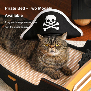 Griffoir pour chat au design moderne avec surface en sisal, griffoir élégant de style <span class=keywords><strong>pirate</strong></span> pour la maison - Product Image 5