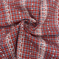 Tissu Brocart Imprimé Dentelle Mousse Style Pastoral Vintage Fait Main pour Robe et Chemise 100% Polyester Plusieurs Couleurs Disponibles