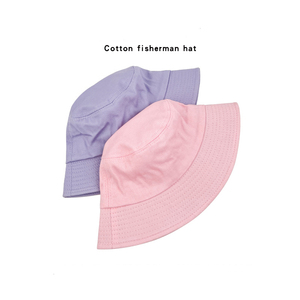 หมวกทรงบักเก็ตกันแดดสำหรับตกปลาทำจากผ้าฝ้ายสีทึบปักโลโก้ได้ตามต้องการจากโรงงาน - Product Image 5