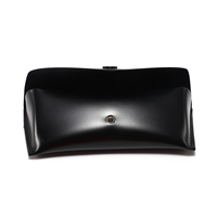 Étui à lunettes pliable en cuir PU personnalisé avec logo, semi-rigide, pour le rangement et l'emballage de lunettes de soleil et de vue – Vente en gros