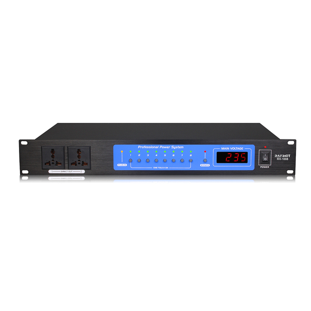 Multi Function 10 Outlet Power Sequencer Conditioner Rack Mount Pro Audio Digital Power Supply Controller Regulator