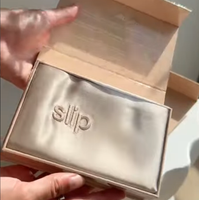 Funda de Almohada 100% Seda de Morera Pura, Grado 6A, 22 Momme, Bordada, de Lujo, Orgánica, Ecológica, Antienvejecimiento, con Cierre Oculto