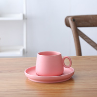Ensemble de soucoupes en céramique à poignée ronde multicolore Offre Spéciale, pour thé et café de l'après-midi