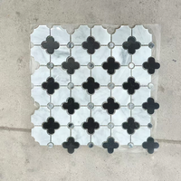 Mosaïque moderne de luxe en marbre naturel blanc en forme de lanterne, tuiles découpées au jet d'eau pour la maison, la villa, l'hôtel, le salon, la salle de bain, la cuisine, les murs et les sols