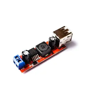 DC 6 v-40 V ke 5V 3A modul konverter Step-down DC-DC pengisian daya USB ganda untuk pengisi daya kendaraan LM2596 Dual USB