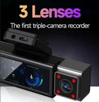 Dashcam 3 Kanal 4K Depan 1K Dalam 2K Belakang Kamera Tiga Lipat Perekam Video Mobil WiFi Terintegrasi G-Sensor ADAS BSD Pemasok Grosir