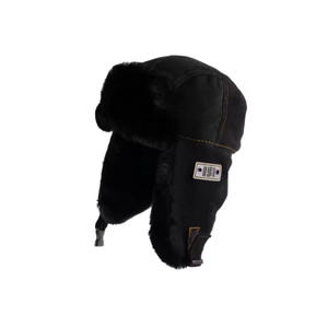 冬季商务飞行员帽子时尚轰炸机捕手带圆点保暖户外俄罗斯标签手绘格子迷彩蝴蝶结图案 - Product Image 3