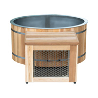 Bain de glace extérieur haut de gamme pour la récupération, spa autonome en bois avec refroidisseur 1HP pour la physiothérapie