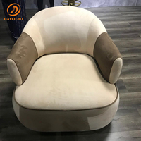 Canapé en fourrure relaxation beige, mobilier de loisirs de salon, ensemble de 2 pièces, moderne et personnalisé, directement à l'usine,
