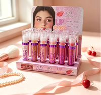 Base de brillant à lèvres liquide hydratant violet en gros, imperméable, sans cruauté, sain, scintillant, de haute qualité, végétalien et brillant