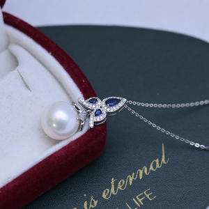 Collier pour femme Danshui en argent S925 avec pendentif en perle ronde blanche de 12-13 mm, forte luminosité, défauts subtils, version coréenne - Product Image 3