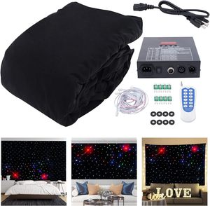 Led Sao Rèm cho sân khấu giáng sinh đám cưới trong nhà chống cháy Blue & White nhung vải ánh sáng sự Kiện Đảng <span class=keywords><strong>Backdrop</strong></span> - Product Image 4