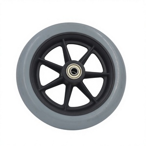 KS <b>Wheel</b> Hub Assembly 8-inch <b>Plastic</b> Front <b>Wheel</b> for Wheelchair Replacement Parts - Product Image 1