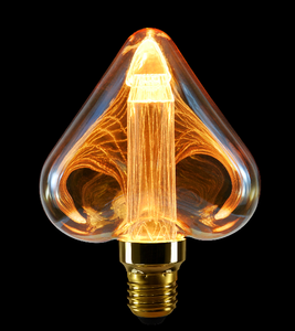 D-XX-110 Herzförmige Glas-Goldfarbene Warmweiße 2000K 3W 200lm <span class=keywords><strong>Edson</strong></span> Vintage Global Filament LED-Maiskolben-Glühbirne - Product Image 3