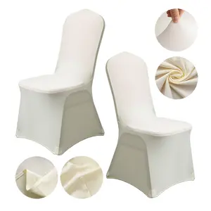 Housse De Chaise De Mariage en Spandex Blanc, couvre-chaise extensible universel pour salle à manger, événements De Mariage