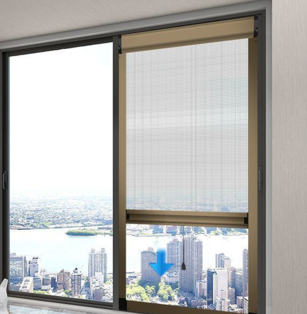 Mosquito Proof Window Screen Self Installing Household Diamond Mesh Retractable Folding Invisible Window Screen Roll Type