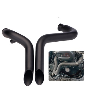 Tuyau d'échappement en acier inoxydable, pièces de <span class=keywords><strong>moto</strong></span> pour modèles Harley 883, noir mat, pour remplacement/réparation - Product Image 4