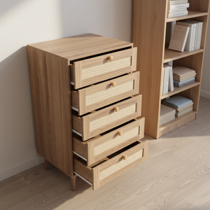 <strong>Rattan</strong> 3/4/5 <strong>Chest</strong> <strong>of</strong> <strong>Drawers</strong> <strong>Chest</strong> <strong>Drawer</strong> Furniture Tall and Deep <strong>Chest</strong> <strong>of</strong> <strong>Drawers</strong> Dresser for Living Room Bedroom - Product Image 2