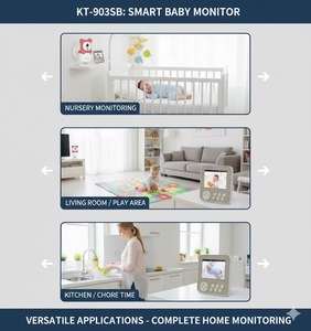 מצלמת תינוקות אלחוטית KT-903SB עם מסך IPS בגודל 2.8 אינץ', 2.4GHz FHSS, טווח ארוך, ראיית לילה, חיישן טמפרטורה - Product Image 4