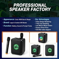 Enceinte portable sans fil 4 pouces pour DJ, avec éclairage LED RGB, TF, FM, idéale pour karaoké extérieur, maison et jardin