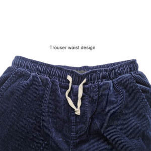 กางเกงขาสั้นผ้าลูกฟูกเอวกลางเอวสำหรับผู้ชายพิมพ์ลายเองผ้าฝ้ายระบายอากาศลำลองบอร์ดสไตล์สั้นเอวยางยืดบริการ OEM - Product Image 6