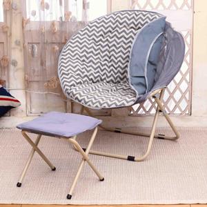 Silla de Camping de Lino <span class=keywords><strong>Más</strong></span> Vendida, Forma de Luna, Respaldo Alto Ergonómico para Estar Sentado Durante Mucho Tiempo en Festivales al Aire Libre - Product Image 1
