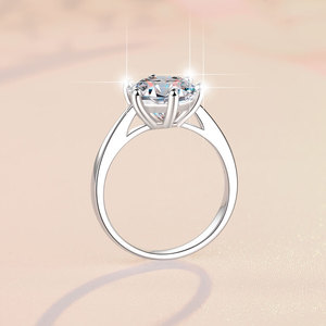 1/2/3 ct d màu vvs1 moissanite vòng s925 sterling bạc vòng ban nhạc của đám cưới viên ngọc tốt với quà tặng đính hôn được chứng nhận gra - Product Image 2