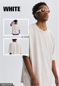 Light Brown Oversized Hooded T-Shirt Men's Casual Knitted 100% Cotton t shirt Regular Sleeve Solid Color <b>Plain</b> Dyed Fit <b>tshirt</b> - Product Image 3