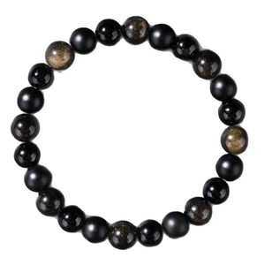 Pulsera <span class=keywords><strong>de</strong></span> <span class=keywords><strong>Piedras</strong></span> <span class=keywords><strong>de</strong></span> <span class=keywords><strong>Ojo</strong></span> <span class=keywords><strong>de</strong></span> <span class=keywords><strong>Tigre</strong></span> y Obsidiana <span class=keywords><strong>de</strong></span> 8mm, Unisex, Hecha a Mano, con Cuentas, Diseño Geométrico Moderno, Ideal para Regalo - Product Image 3
