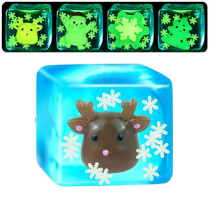2026 Hot Glow Dark Christmas Squishy Slow Rebound Educational <b>Table</b> Game Stress Squeeze Ball TPR Material Customizable - Product Image 3