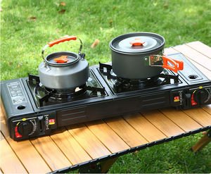Réchaud à gaz extérieur à double tête 2 brûleurs Réchaud à gaz de <span class=keywords><strong>camping</strong></span> portable pour la maison Supports <span class=keywords><strong>Butane</strong></span> <span class=keywords><strong>ou</strong></span> GPL Style simple - Product Image 6