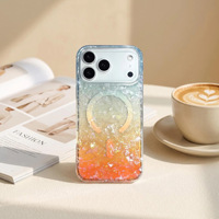 Coque de protection magnétique personnalisée avec texture dorée dégradée pour iPhone 18 Pro Max, compatible avec iPhone 17, 16, 15, 14, 13
