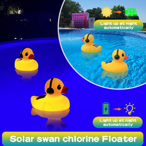 Dispenser tavoletta di <span class=keywords><strong>cloro</strong></span> anatra con spettacolo di luci OEM ODM tavoletta <span class=keywords><strong>chimica</strong></span> solare piscina Floating clorinator per 3 "compresse - Product Image 6