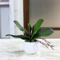 Plantes artificielles en verdure, feuilles d'orchidée papillon, toucher réaliste, sensation de toucher réel pour la décoration de la maison et du bureau