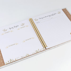 <span class=keywords><strong>Journal</strong></span> de souvenirs de la première année de bébé relié en spirale avec logo personnalisé - <span class=keywords><strong>Journal</strong></span> de <span class=keywords><strong>naissance</strong></span> imprimé pour les nouvelles mamans Cadeau - Product Image 3