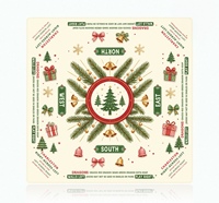 Tapis de Mahjong Personnalisé Nouveau Père Noël, Tapis de Jeu Imperméable et Silencieux pour Usage Domestique