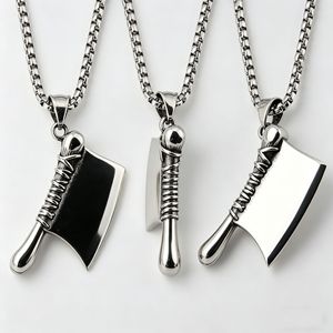 Yunnique – collier avec pendentif en forme de couteau en acier inoxydable pour hommes, forme d'épée géométrique, style Hip Hop avant-gardiste, bijoux de mode chinois - Product Image 3