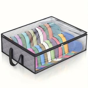 Sac de rangement pliable en tissu non tissé pour bagages, chaussures et chapeaux, housse anti-poussière pour vêtements, pour salon, à un seul niveau - Product Image 1