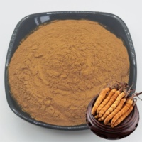 Extrait d'eau de Cordyceps Adenosine de qualité alimentaire 1% (80-100 Mesh) issu de culture artificielle, matière première pour complément alimentaire, conditionnement sous vide en fût