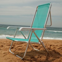 Chaise de camping pliante légère en aluminium à 8 positions, avec dossier inclinable, pour pique-nique, barbecue, plage, tissu en maille