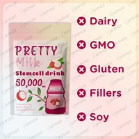 Boisson Premium à la Fraise Gluta, Lait de Beauté avec Glutathion et Collagène en Poudre en Sachet pour Adultes, Blanchiment de la Peau, 180g