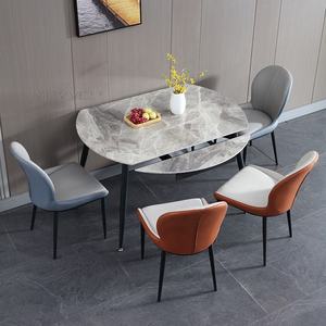 <span class=keywords><strong>Table</strong></span> à manger extensible rotative <span class=keywords><strong>ronde</strong></span> de qualité supérieure avec plateau en céramique, pieds en acier au carbone noir, base dorée, 8 places, moderne, pour la maison, l'hôtel - Product Image 3